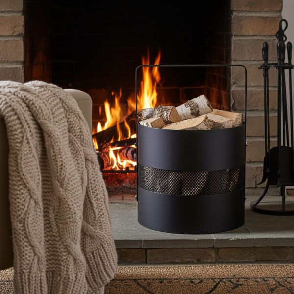 Okrúhly drevený kôš s rukoväťou AERO HOLD 2