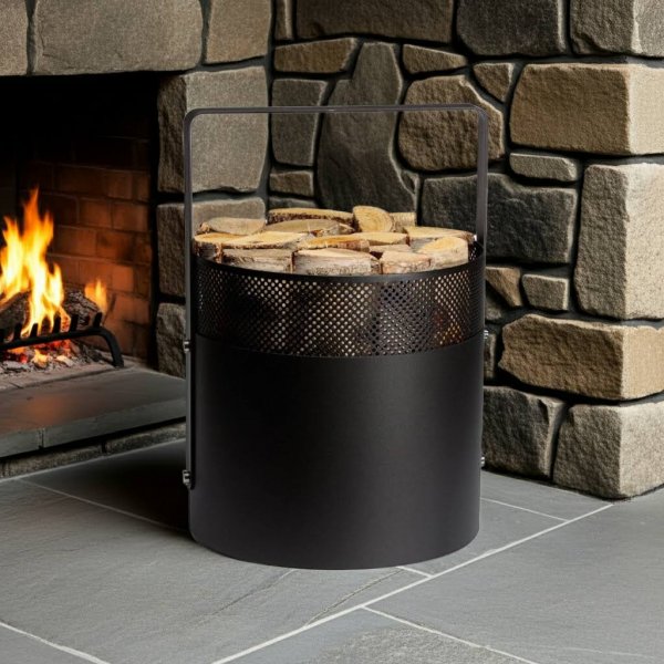 Okrúhly drevený kôš s rukoväťou AERO HOLD 1